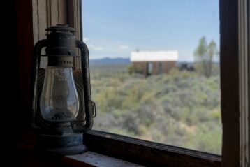 prairie through window