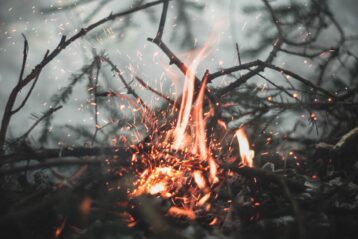 bonfire in the frost