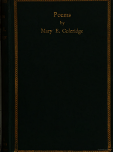 Mary E. Coleridge Poems book cover