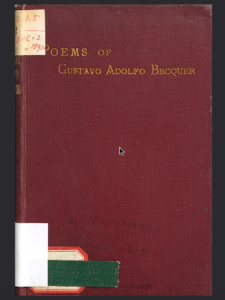 Front cover image for Poems of Gustavo Adolfo Becquer