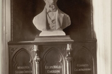 Bust of Ralph Waldo Emerson. Second Church, Boston