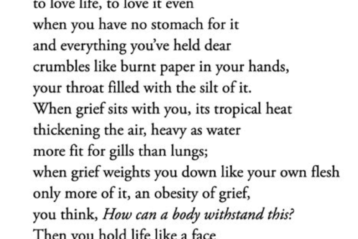 text of The Thing Is by Ellen Bass